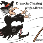 Drawcia Chasing Bandee with a Broom