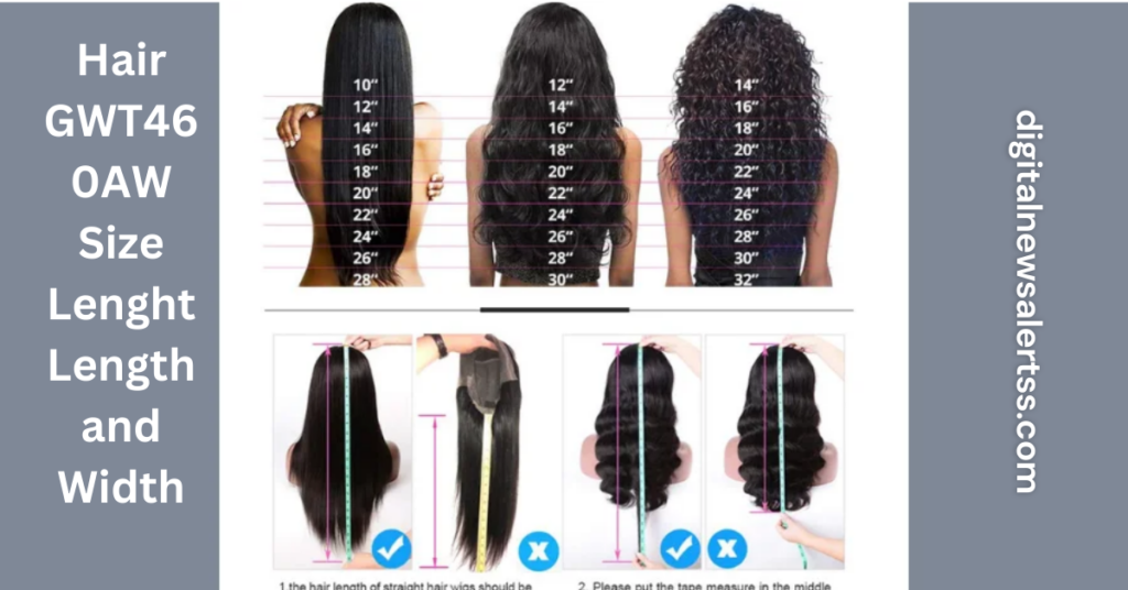 Hair GWT460AW Size  Lenght Length and Width